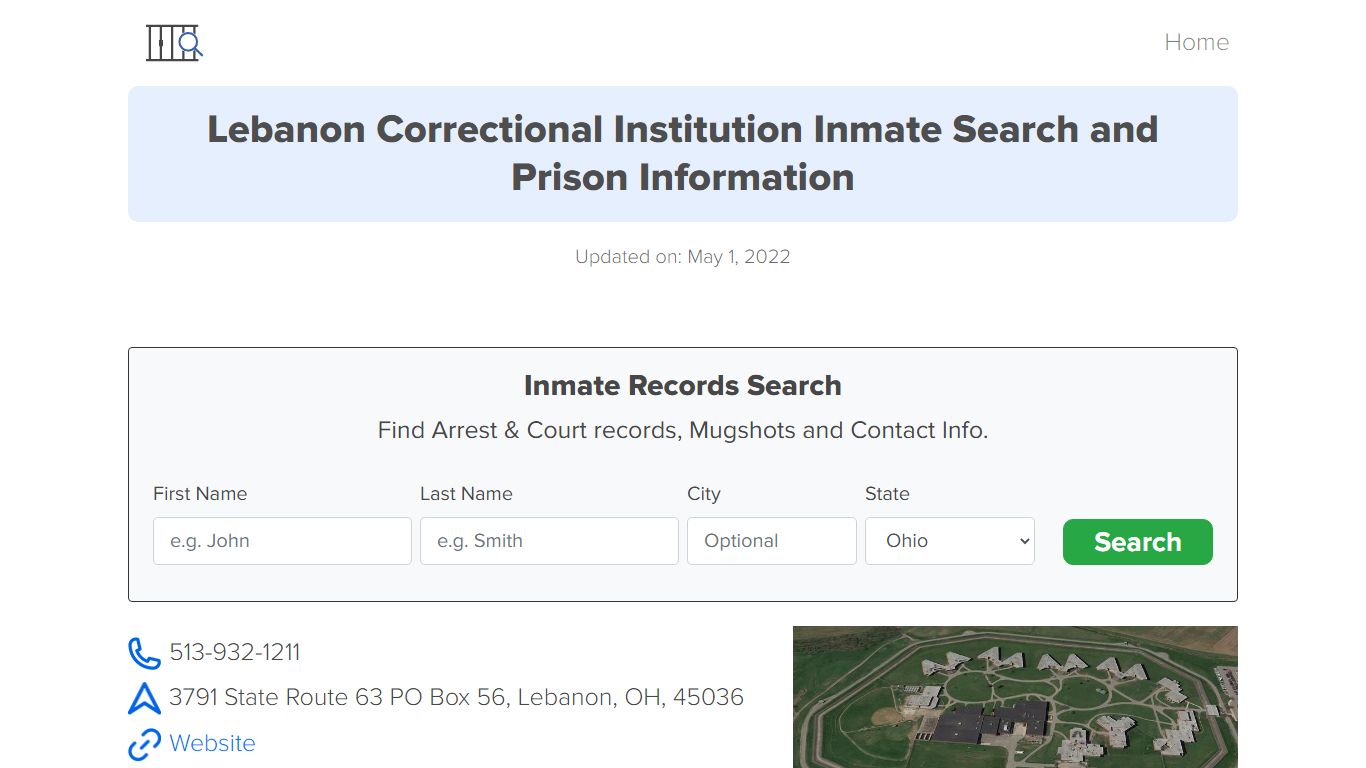 Lebanon Correctional Institution Inmate Search, Visitation ...